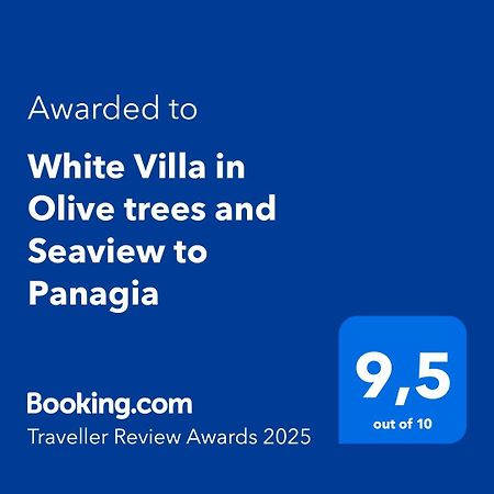 White Villa In Olive Trees And Seaview To Panagia Almiropótamos エクステリア 写真