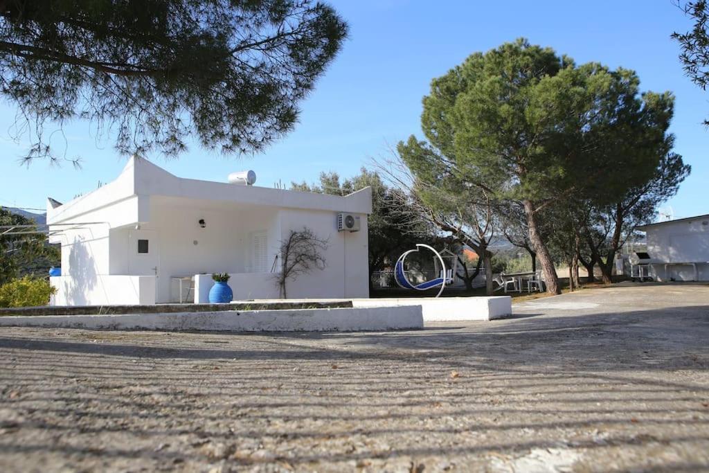 White Villa In Olive Trees And Seaview To Panagia Almiropótamos エクステリア 写真